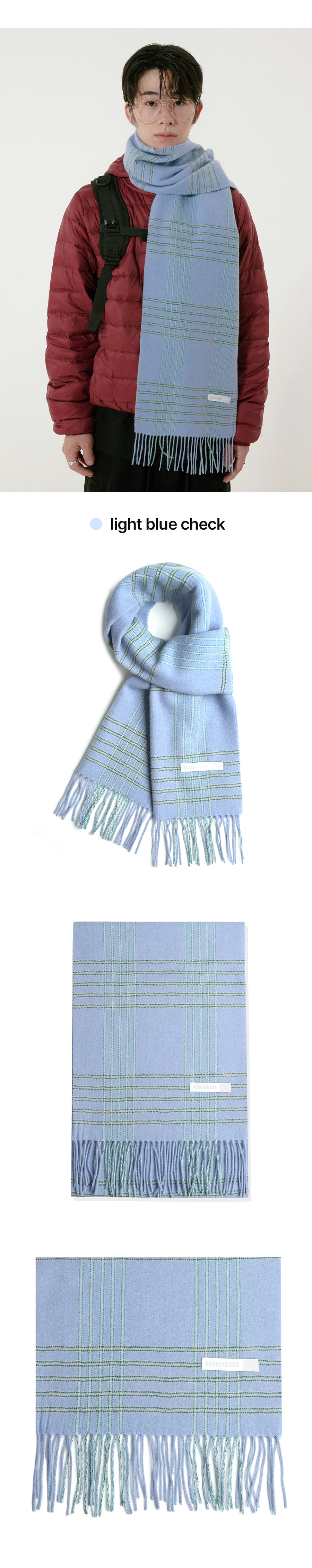 SOFT WOOL CHECK MUFFLER - 17 COLORS