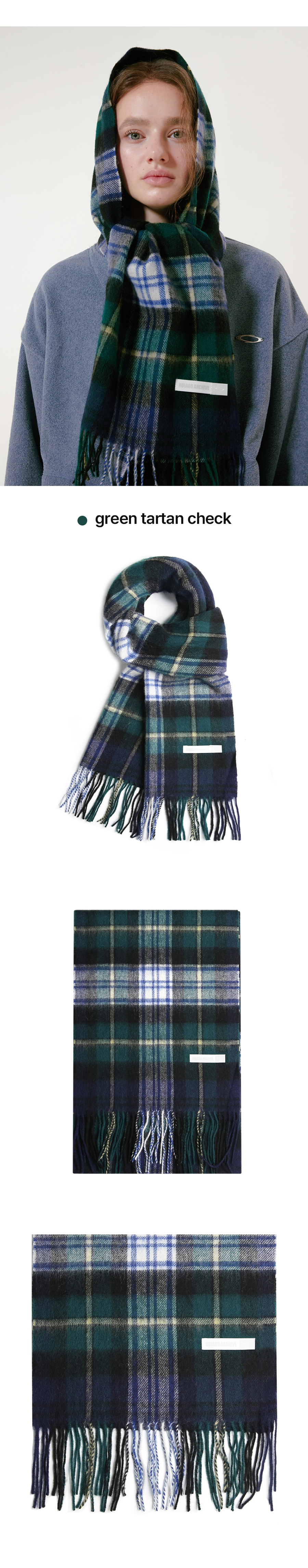 SOFT WOOL CHECK MUFFLER - 17 COLORS