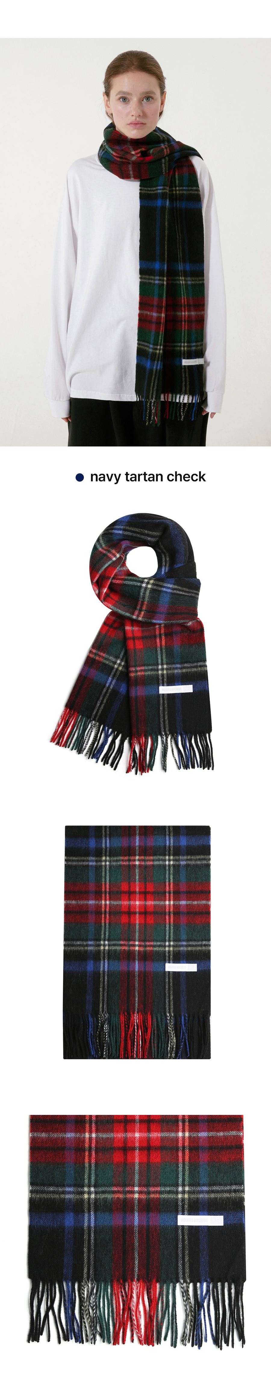 SOFT WOOL CHECK MUFFLER - 17 COLORS