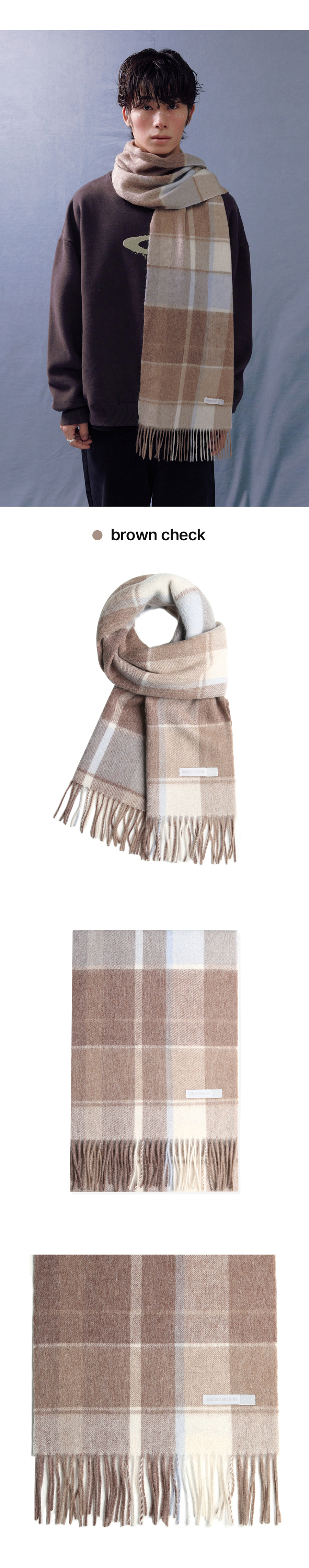 SOFT WOOL CHECK MUFFLER - 17 COLORS