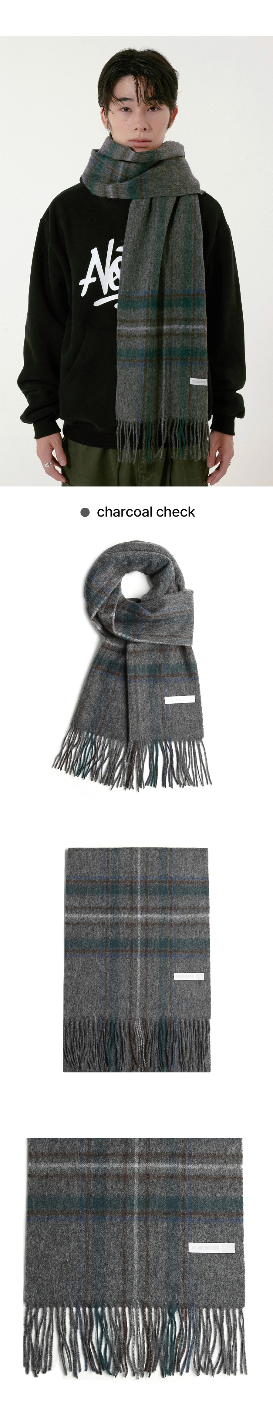 SOFT WOOL CHECK MUFFLER - 17 COLORS