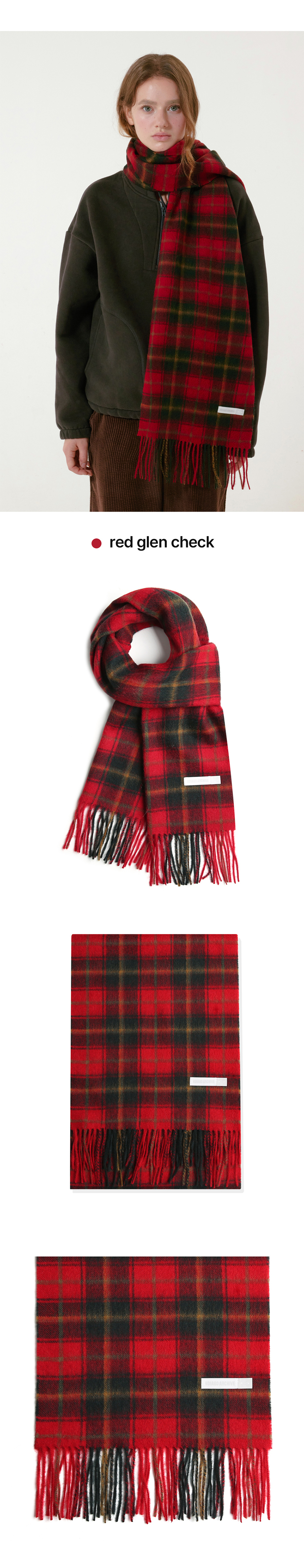 SOFT WOOL CHECK MUFFLER - 17 COLORS