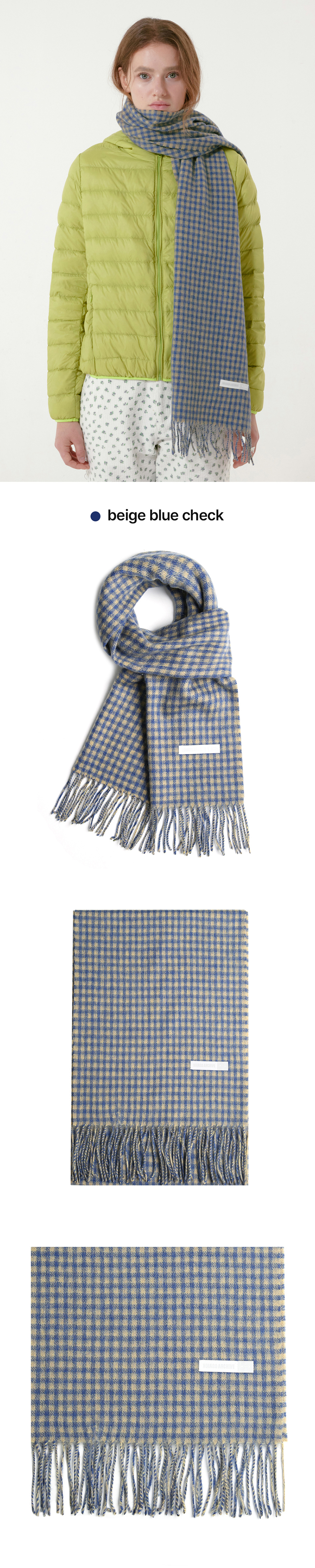 SOFT WOOL CHECK MUFFLER - 17 COLORS