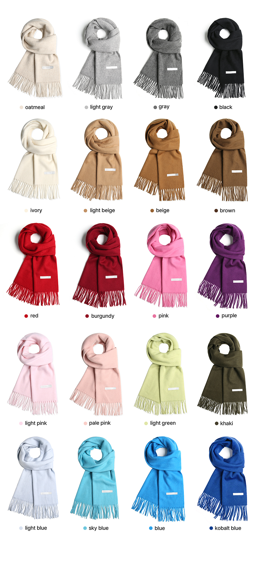 SOFT WOOL MUFFLER - 15 COLORS 