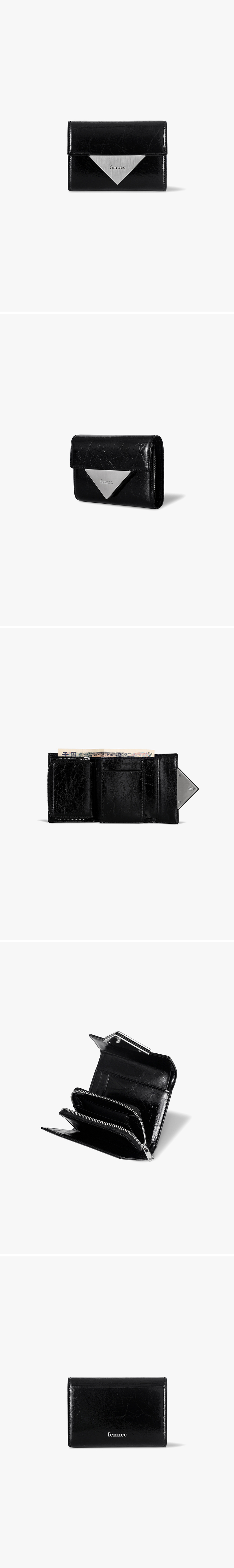MUSINSA | FENNEC TRIANGLE DOZI WALLET - BLACK