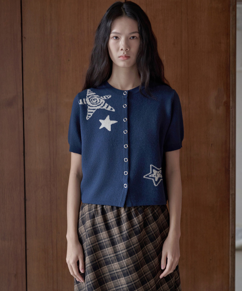 HALF CARDIGAN(BLUE)