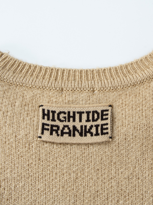 Frankie 3 Pins Round Knit Beige