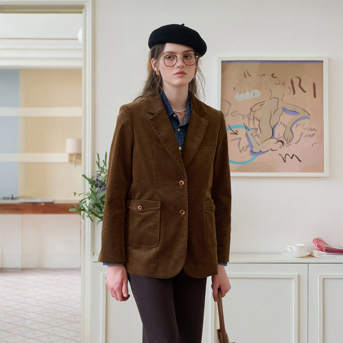 SR_Casual pit strip corduroy blazer