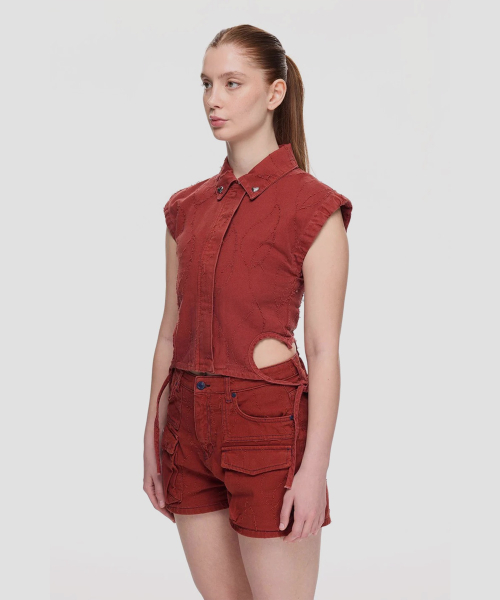 (W) Жилет 001 BURNT CRIMSON