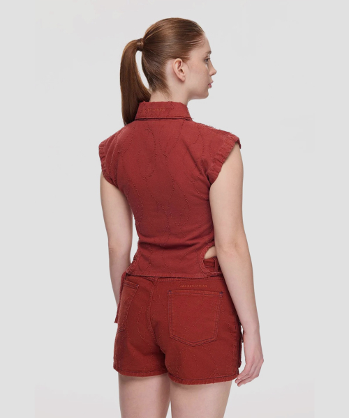 (W) Жилет 001 BURNT CRIMSON