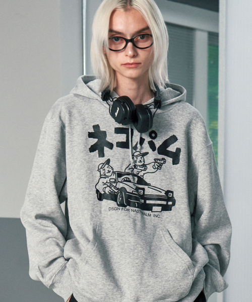 Neko Palm Guys оверсайз худи-футболка Grey