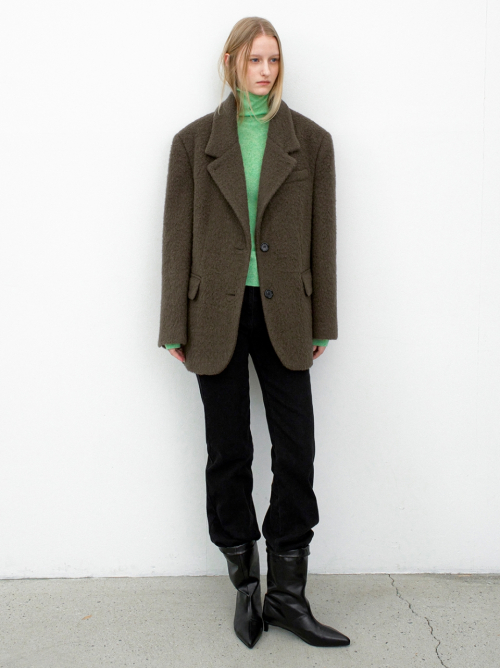 HAIRY WOOL OVERSIZED JACKET(JK-3053)