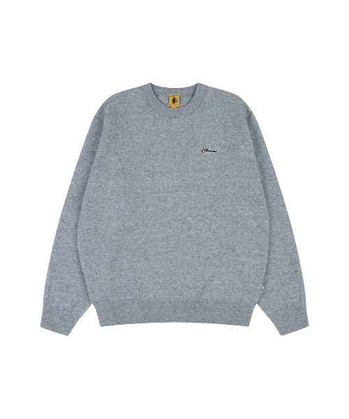 LOGO CREW NECK KNIT[SKY BLUE]
