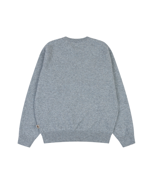 LOGO CREW NECK KNIT[SKY BLUE]