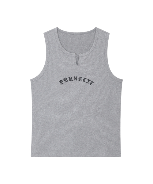 Vintage Waffle Tank Top Gray