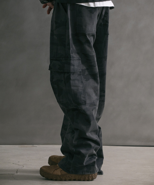 CAMO WIDE CARGO PANTS 14