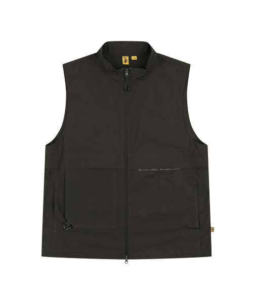 BIG POCKET NYLON VEST[CHARCOAL]