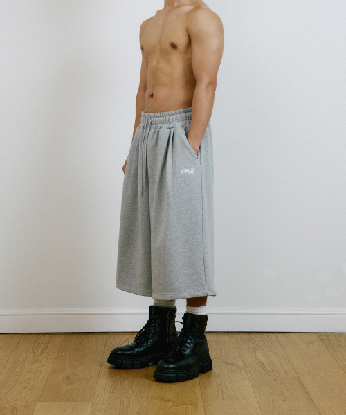 Logo Bermuda Sweat Shorts Gray