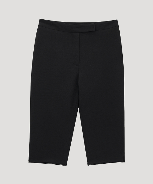 Капри с разрезами и кружевом (Black)