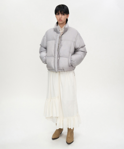 Базовый пуховик из рипстопа PURPLE GREY