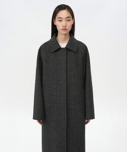 Винтажное классическое пальто бальмакаан HERRINGBONE
