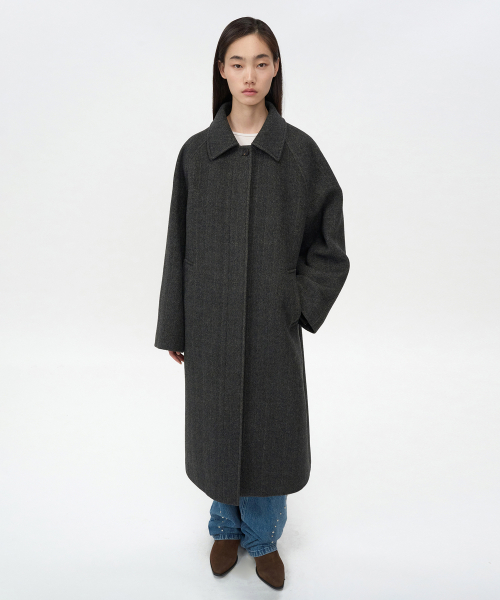 Винтажное классическое пальто бальмакаан HERRINGBONE