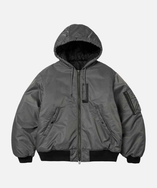 ACTIVE MA-1 HOODED PARKA_ GUN METAL