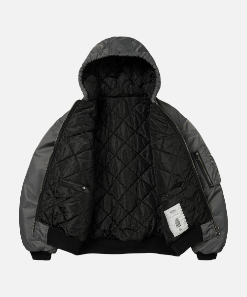 ACTIVE MA-1 HOODED PARKA_ GUN METAL