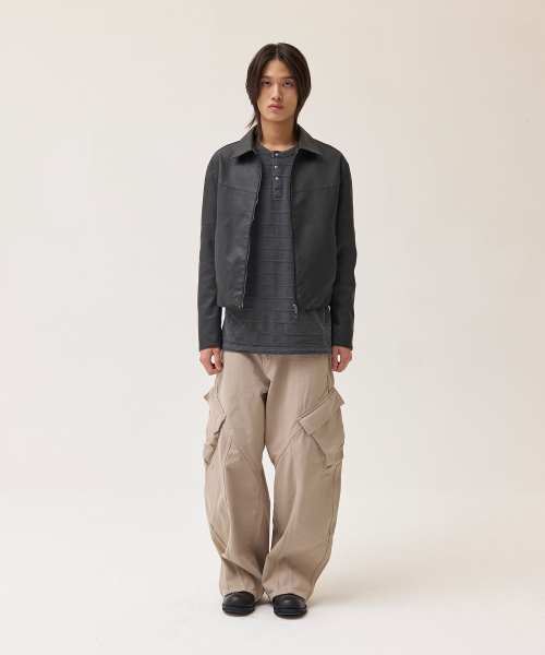 Кожаная куртка Fade Low_Black