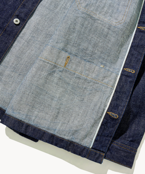 Selvedge Work Jacket(Mid Indigo)