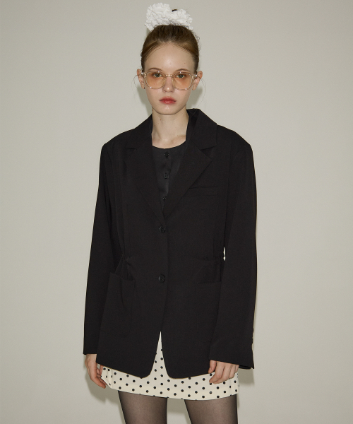 Oversized String Jacket_ Black