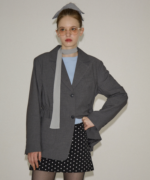 Oversized String Jacket_ Gray