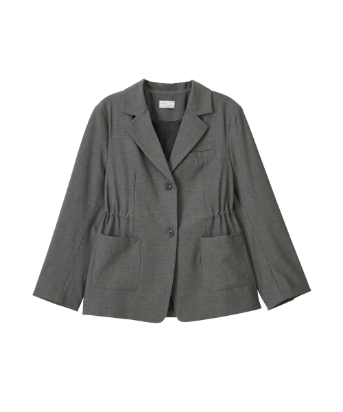 Oversized String Jacket_ Gray