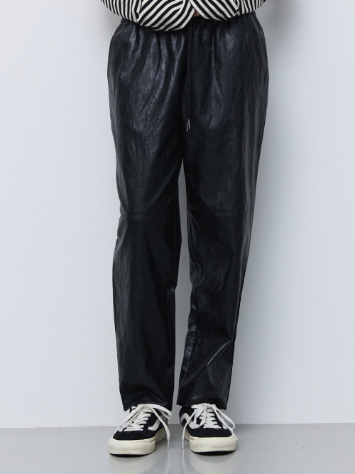 LEATHER BANDING PANTS
