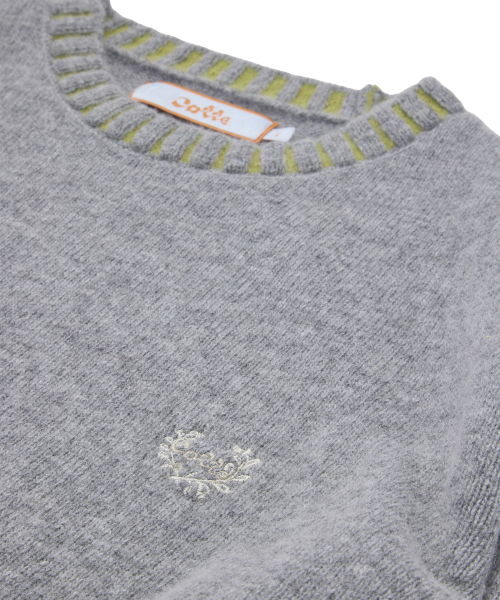 Классический двухцветный трикотажный топ в рубчик (Light Grey)