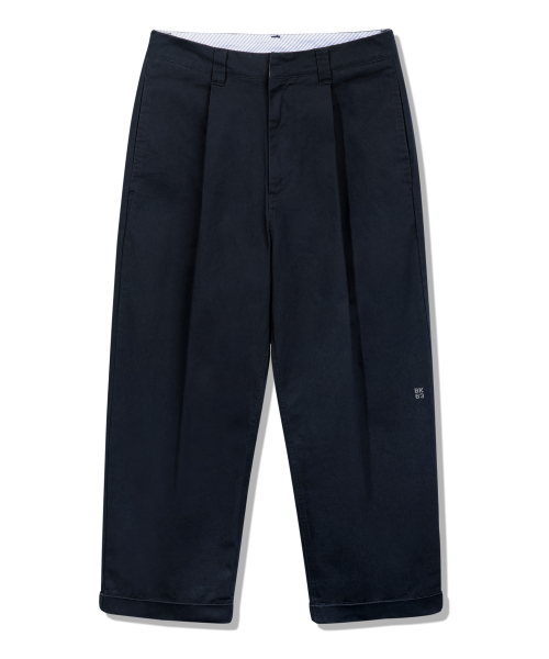 Чиносы с подворотами и вышивкой BK7822_Navy