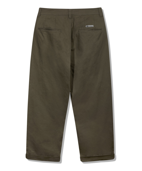 Чиносы с подворотами и вышивкой BK7822_khaki