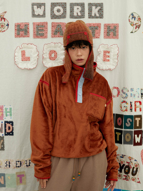 Флисовый анорак для кемпинга (Brown)