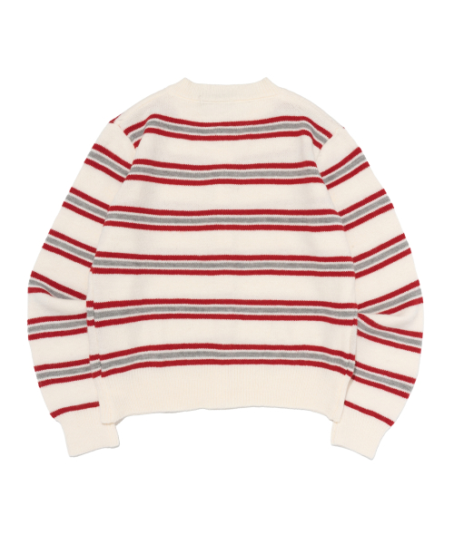 Кардиган в разноцветную полоску (Red)
