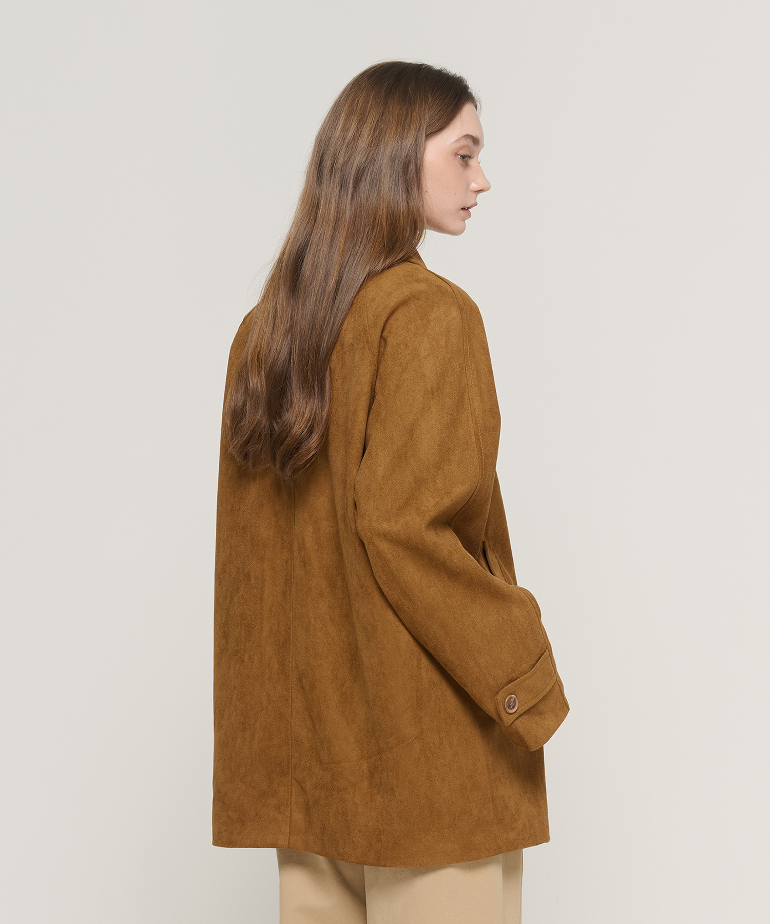 SUEDE HALF OVER JACKET(BROWN)