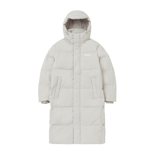 Длинный пуховик Solid Warm Grey