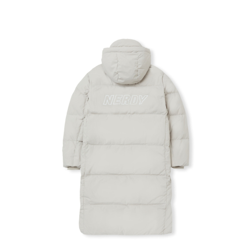 Длинный пуховик Solid Warm Grey