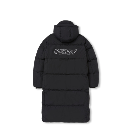 Длинный пуховик Solid Black