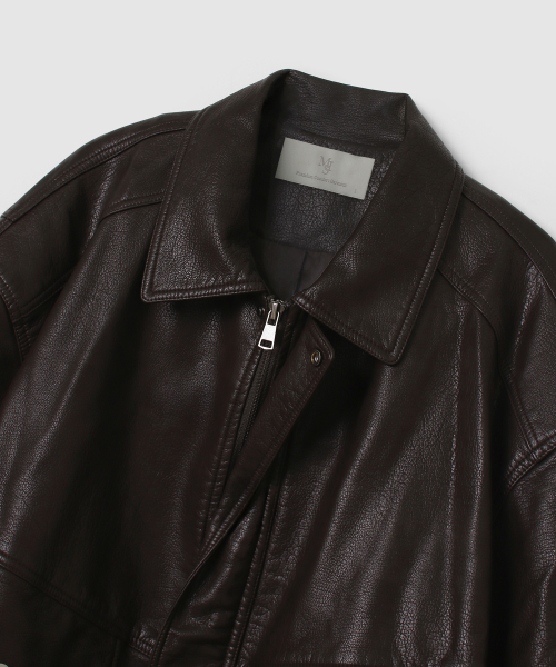 Refined Pocket кожаный блузон — Brown