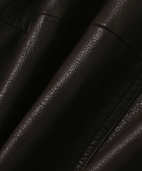 Refined Pocket кожаный блузон — Brown