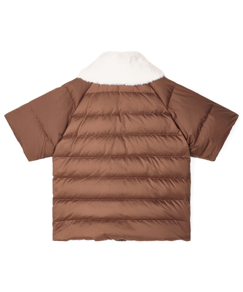 Женский пуховик с коротким рукавом Brown