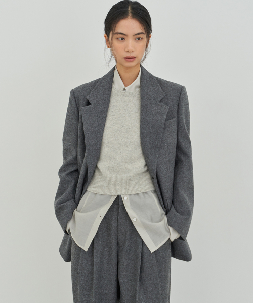 Классический пиджак на двух пуговицах [Charcoal Grey]