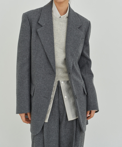 Классический пиджак на двух пуговицах [Charcoal Grey]