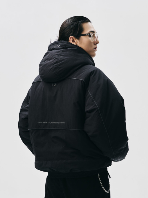Тяжелая куртка Primaloft со съемным капюшоном (Black)