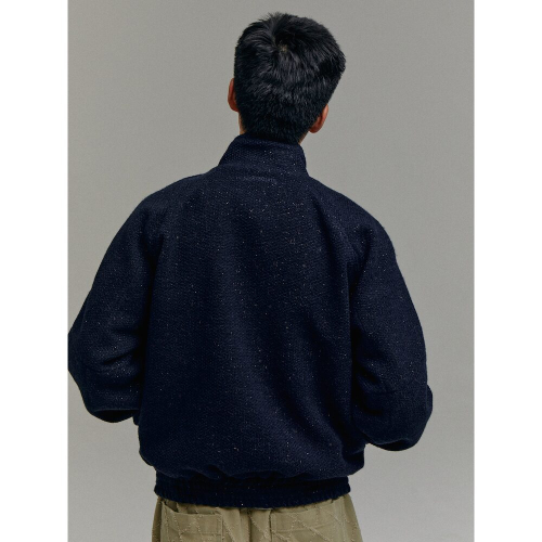 (UNISEX) Твидовый харрингтон Navy